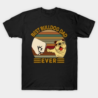 Best Bulldog Dad Ever Vintage T-Shirt